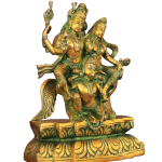Brass Vishnu Lakshmi Garuda Antique Patina 12" Trinity | Jaipurio